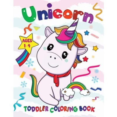 Abbildung von Cute Unicorn Coloring Book for Toddlers: 50 Unique Designs Kids Ages 1 4, Fun Activity With Beautiful Pages Boys and Girls (Big Book)
