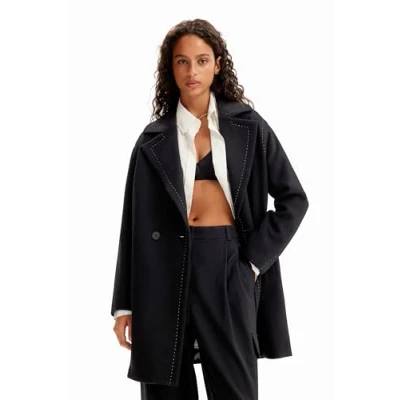 Abbildung von Desigual COAT Stitch Klassischer Mantel, Damen, Größe: XXS, Black