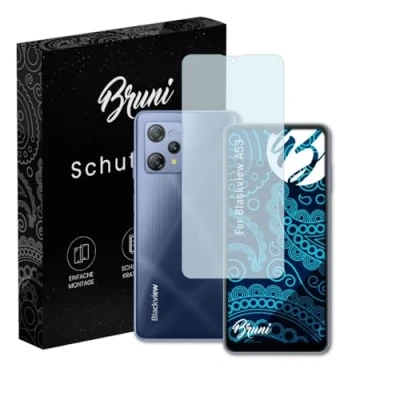 Abbildung von Bruni Schutzfolie kompatibel mit Blackview A53 Folie, glasklare Displayschutzfolie (2X)