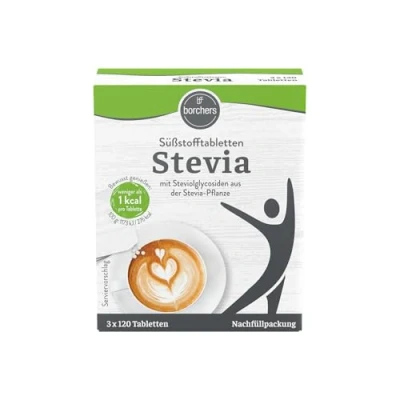 Abbildung von borchers Stevia Nachfüllpack Süßstofftabletten Alternative zu Zucker Für Heißgetränke 3 x 120 Stk. 54 g (3x Stk.)
