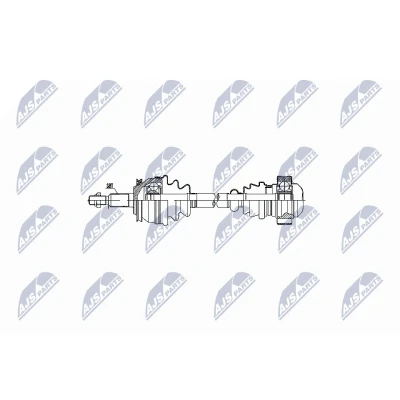 Abbildung von NTY NPW VW 048 Antriebswelle Vorderachse links 645 Schaltgetriebe VOLKSWAGEN: Transporter 5 Bus, Kastenwagen, Multivan (7HM