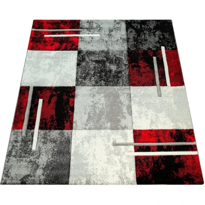 Abbildung von Paco Home Teppich &quot;Diamond 663&quot;, rechteckig, Kurzflor, Karo Muster, 3D Design, ideal im Wohnzimmer &amp; Schlafzimmer