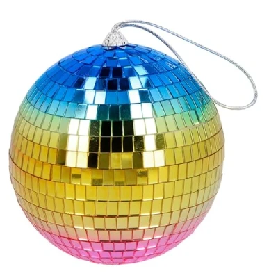 Abbildung von Boland Glänzende Discokugel, Durchmesser ca. 15 cm, Disco Fever, Hängedeko, Dekoration für Party oder Silvester