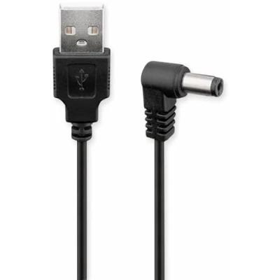 Abbildung von Goobay 55158 DC Stromkabel, Netzkabel, Anschlusskabel USB Stecker auf Hohlstecker, 5.5x2.1mm, 5V, schwarz, 1m