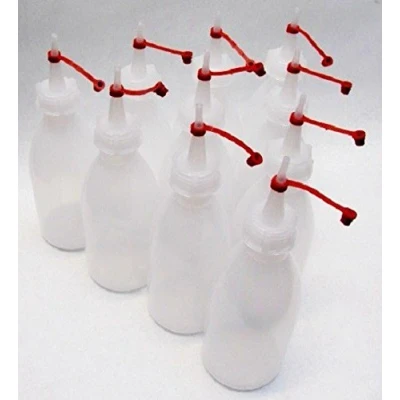 Abbildung von 10 x Enghalsflasche Laborflasche 250 ml + Deckel Flasche Spritzflasche aus PE LD