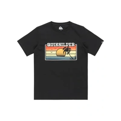 Abbildung von Quiksilver SUN Faded Unisex Tshirt print für Kinder, Größe: 164, Black