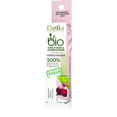 Abbildung von Delia Cosmetics Bio Nagel Öl veganer Conditioner für geschädigte und schwache Nägel natürliche Inhaltsstoffe stärkt, nährt, spendet Feuchtigkeit 11 ml