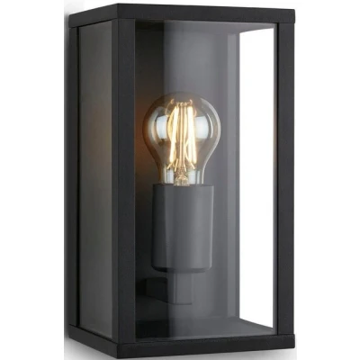 Abbildung von Briloner Leuchten Außen Wandleuchte &quot;3638015 LUANDA&quot;, Leuchtmittel E27 ohne Leuchtmittel, Außenleuchte, 26x14x13,5cm, Schwarz, max.12W, E27, Aussen, Hauswand