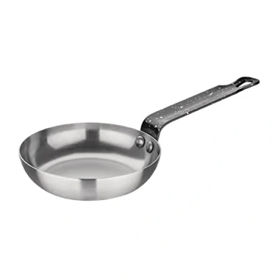 Abbildung von Vogue Schwarz Eisen Blini Pfanne 13 cm antihaftbeschichtet Küche Braten Kochen Heavy Duty