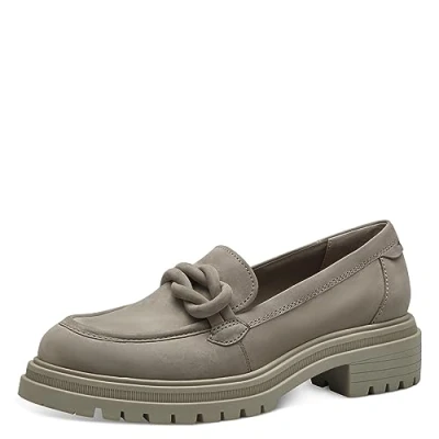 Abbildung von Tamaris Slipper, Damen, Größe: 41, Taupe Leder