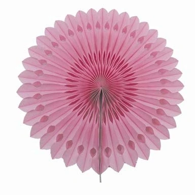 Abbildung von Creativery 1 Papierfächer 40cm (Hellrosa 150) // Deko Papier Fächer Rosetten Blumen Raumdeko Papierrosetten Hängedeko