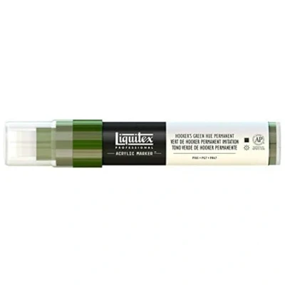 Abbildung von Liquitex 4610224 Professional Paint Acrylfarben Marker, Künstlerpigmente zum Zeichen, Malen auf Papier, Leinwand, Textilien, breite Spitze, Strichstärke 8 15 mm Hookers Grün permanent Imit.
