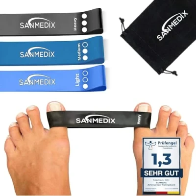 Abbildung von Sanmedix Zehenspreizer Hallux Valgus Korrektur Trainingsband für den Zeh, Damen &amp; Herren zur Schmerzlinderung von Ballenzehen