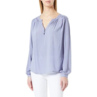 Abbildung von QS Elegante Bluse, Damen, Größe: 40, Blassblau
