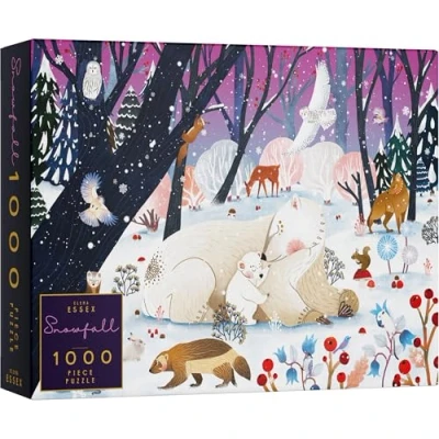 Abbildung von Elena Essex Puzzle Weihnachten Snowfall/Weihnachtspuzzle 1000 Teile / Teile/Schneebedeckt Winter Familie Puzzle/Puzzlegröße 70 x 50 cm