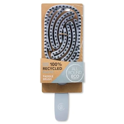 Abbildung von All Round Eco, Paddle belüftete Glättungsbürste, mehrfach getuftet, 100% recycelter Kunststoff, Blau