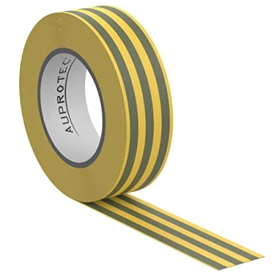 Abbildung von AUPROTEC 1x Isolierband gelb grün 15mm x 10m VDE Isoband PVC Elektriker Klebeband DIN EN 60454 3 1