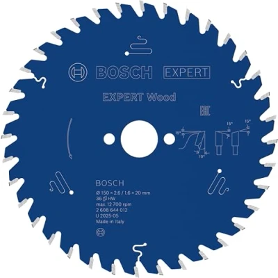 Abbildung von Bosch Accessories Professional 1x Kreissägeblatt Expert for Wood (Holz, Sägeblatt Ø 150 x 20 2,6 mm, 36 Zähne, Zubehör Kreissäge)