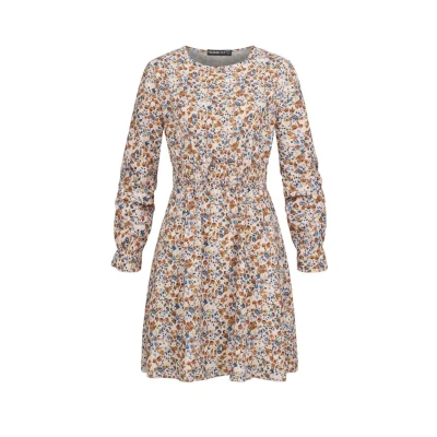 Abbildung von Cloud 5ive MIT Blumen Freizeitkleid, Damen, Größe: XS, Beige