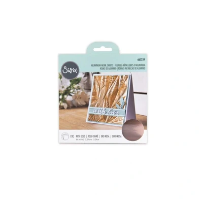 Abbildung von Sizzix Metal Sheets, 6&quot; x Reflective Rose Gold, 10PK Surfacez Alum Bleche 665259, 6 „x reflektierende Metallic Craft Boards Roségold, 10 Stück, Aluminium, Metall, Eine Farbe, Einheitsgröße