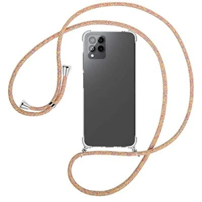 Abbildung von mtb more energy® Handykette kompatibel mit Telekom T Phone Pro 5G Rainbow Smartphone Hülle zum Umhängen Anti Shock Full TPU Case