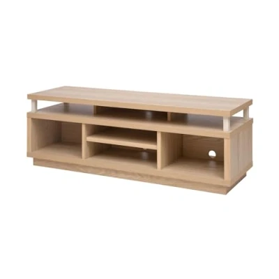 Abbildung von Iris Ohyama, TV Möbel, Schrank, Bank, Halterung für Bildschirme bis zu 55 Zoll, 5 Regale, Kabelauslass, Zeitgenössisch, Schlafzimmer, Wohnzimmer Cabinet Middle OTS 125M Hellbraun