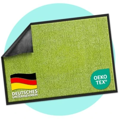 Abbildung von Schmutzfangmatte Rhine, Fußmatte, Türmatte für Eingangsbereich, Fußabtreter, Türvorleger, Sauberlaufmatte (40x60 cm, Grün)