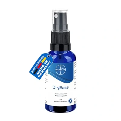 Abbildung von Antitranspirant DryEase 30 ml mit Aluminiumchlorid Hochwirksamer und effektiver Schutz vor Schweiß Geruch bei primärer als auch sekundärer Hyperhidrose I HERRLAN Qualität Made in Germany