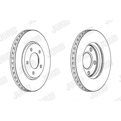 Abbildung von JURID 563030JC Bremsscheibe 281 28 5 114,3 Belüftet beschichtet ohne Schrauben CHRYSLER: Voyager 4, Grand IV