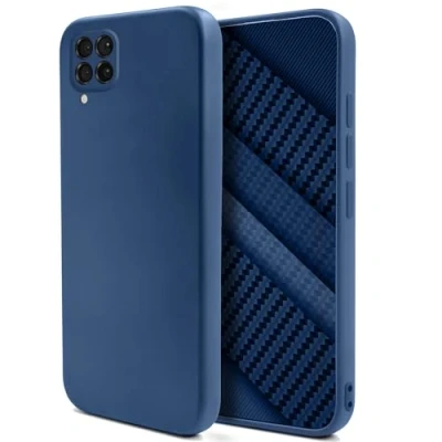 Abbildung von Moozy Lifestyle. Hülle für Huawei P40 Lite, Mitternachtsblau Silikon Handyhülle Schutzhülle mit Mattem Finish und Weichem Mikrofaserfutter