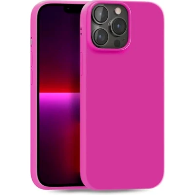 Abbildung von MyGadget Hülle kompatibel mit iPhone 13 Pro Max robuste Handyhülle TPU Case Slim Silikonhülle Back Cover Kratzfest Schutzhülle matt Pink
