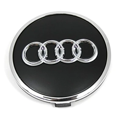 Abbildung von Audi 8W0601170B Radzierkappe (1 Stück) Nabenkappe Radnabenkappe Nabendeckel Felgendeckel Alufelgen, schwarz matt