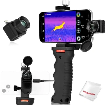 Abbildung von InfiRay T2 Pro Wärmebildkamera für iOS, Nachtsichtgeräte die Jagd, 12μm 256 * 192 Auflösung, 13mm Brennweite, 13.6x10.2 FOV, Hot Spot Verfolgung, bis zu 1300m (nur iOS 13 und höher)