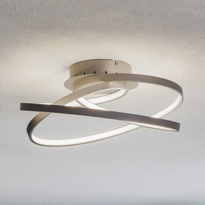Abbildung von Brilliant Deckenleuchte Labyrinth, LED fest integriert, Warmweiß, Deckenlampe 40cm grau