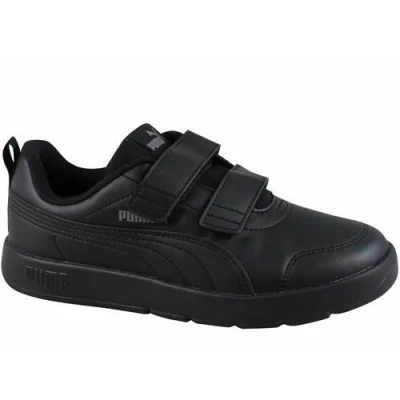 Abbildung von Puma Courtflex Unisex Laufschuh Neutral für Kinder, Größe: 29, Black/cast iron Schuhe