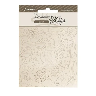 Abbildung von Stamperia House of Roses Decorative Chips (SCB258)