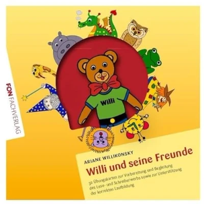 Abbildung von Willi und seine Freunde: 32 Lautbilder Übungskarten: Übungskarten zur Vorbereitung Begleitung des Lese Schreiberwerbs sowie Unterstützung der korrekten Lautbildung