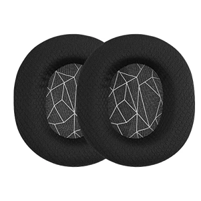 Abbildung von kwmobile 2X Ohrpolster kompatibel mit SteelSeries Arctis 3 / 5 7 9 9X Polster Kopfhörer aus Kunstleder für Over Ear Headphones