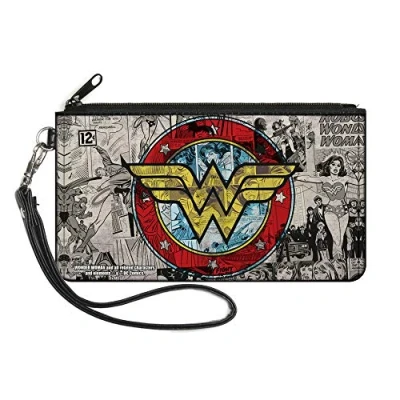 Abbildung von Buckle Down Damen Zip Wallet Wonder Woman Small Geldbörse, Mehrfarbig, 16.5 cm x 8.89