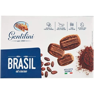 Abbildung von Gentilini Brasil Biscotti al cacao Kakaokekse biscuits cookies 100% Italienische Kekse 250g
