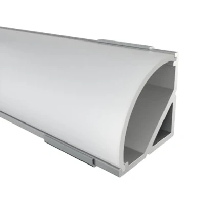 Abbildung von Alumino LED Aluminiumprofil Eloxiert 100 cm Eckprofil Opale Abdeckung für 16 mm Streifen kompatibel mit Philips Hue 1m Spree