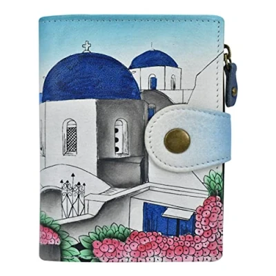 Abbildung von Anna by Anuschka Damen Geldbörse, handbemalt, Leder, Dreamy Blossoms, Magisches Griechenland, Einheitsgröße