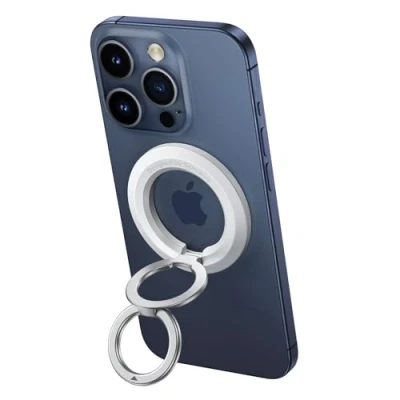 Abbildung von SYNCWIRE magnetischer Telefon Ringhalter, tragbarer Ringhalter für MagSafe, Telefongriff, Verstellbarer Telefonständer, kompatibel mit iPhone 15/14/13/12, und Allen Telefonen, Weiß