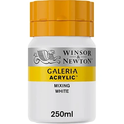 Abbildung von Winsor &amp; Newton 2137415 Galeria Acrylfarbe, hohe Pigmentierung, lichtecht, buttrige Konsistenz, 250 ml Tube Mischweiß