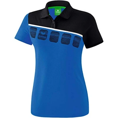 Abbildung von Erima Damen 5 C Poloshirt, new royal/schwarz/weiß, 34