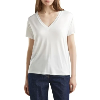 Abbildung von United Colors of Benetton Tshirt basic, Damen, Größe: Medium, White