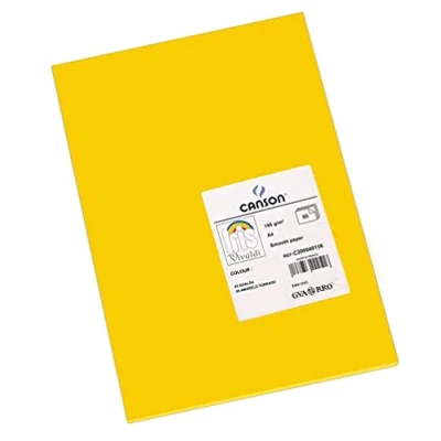 Abbildung von Canson 200040156 Iris Vivaldi glattes, farbiges Papier, A4, goldgelb 05
