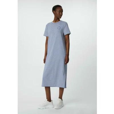 Abbildung von comma casual identity MIT Streifen Strickkleid, Damen, Größe: 34, Hellblau