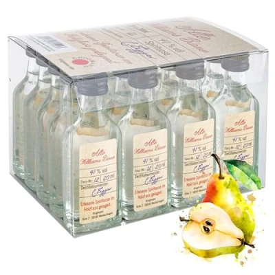 Abbildung von ALTE Birne Obstbrand 20 x mL Exquisiter und milder Schnaps, im Holzfass gelagert, 41 % Entdecken Sie den Premium Genuss der Linie aus Deutschland!…