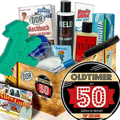 Abbildung von Zum 50ten Geburtstag/Männer Pflegeset DDR/Oldtimer 50